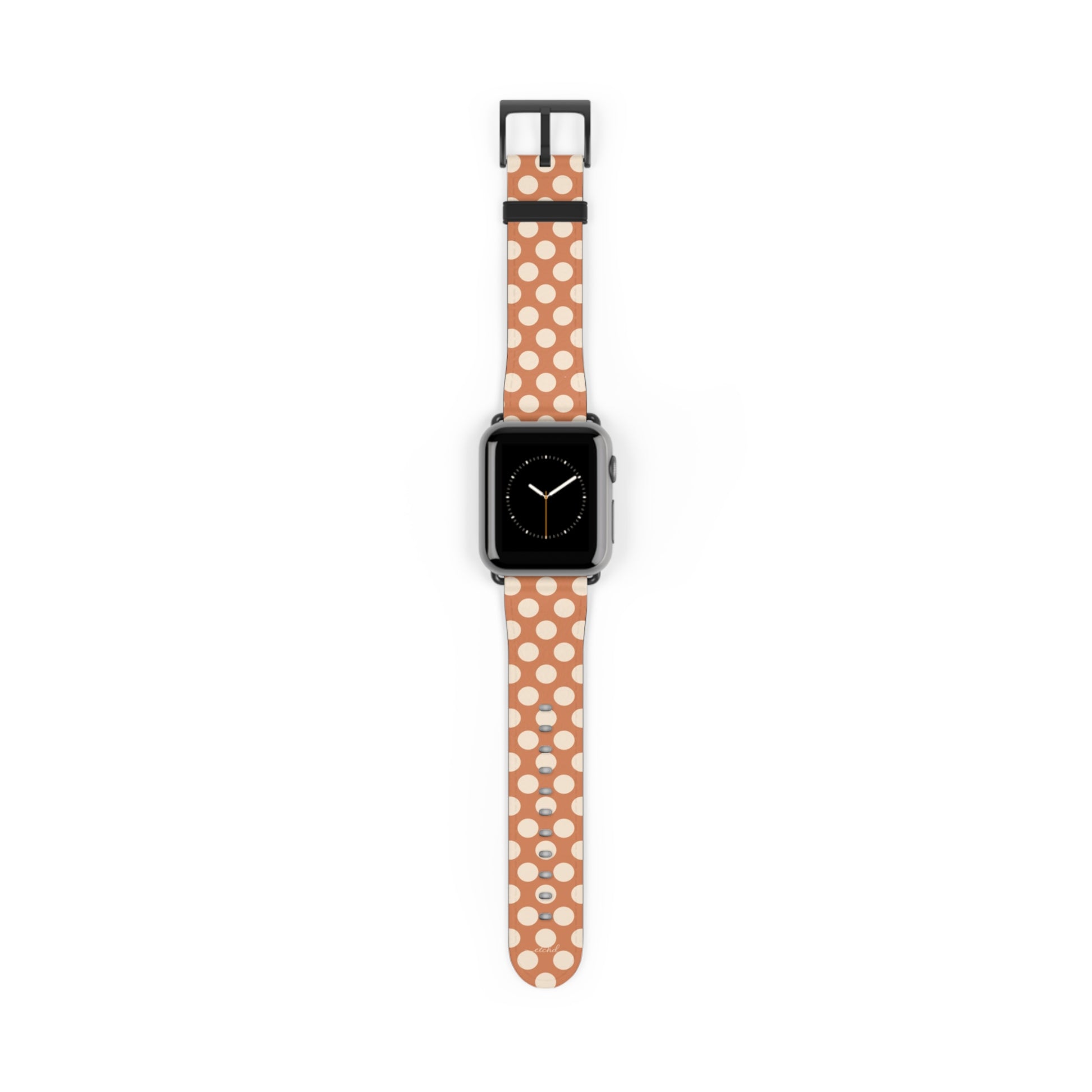 Cream & Terracotta Polka Dot Correa para smartwatch de etchd