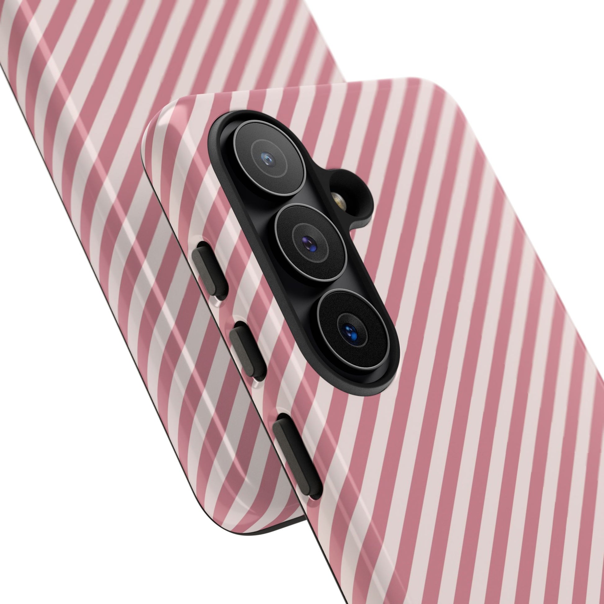 Blush & Cream Striped Diagonal Phone Case by etchd, view 209