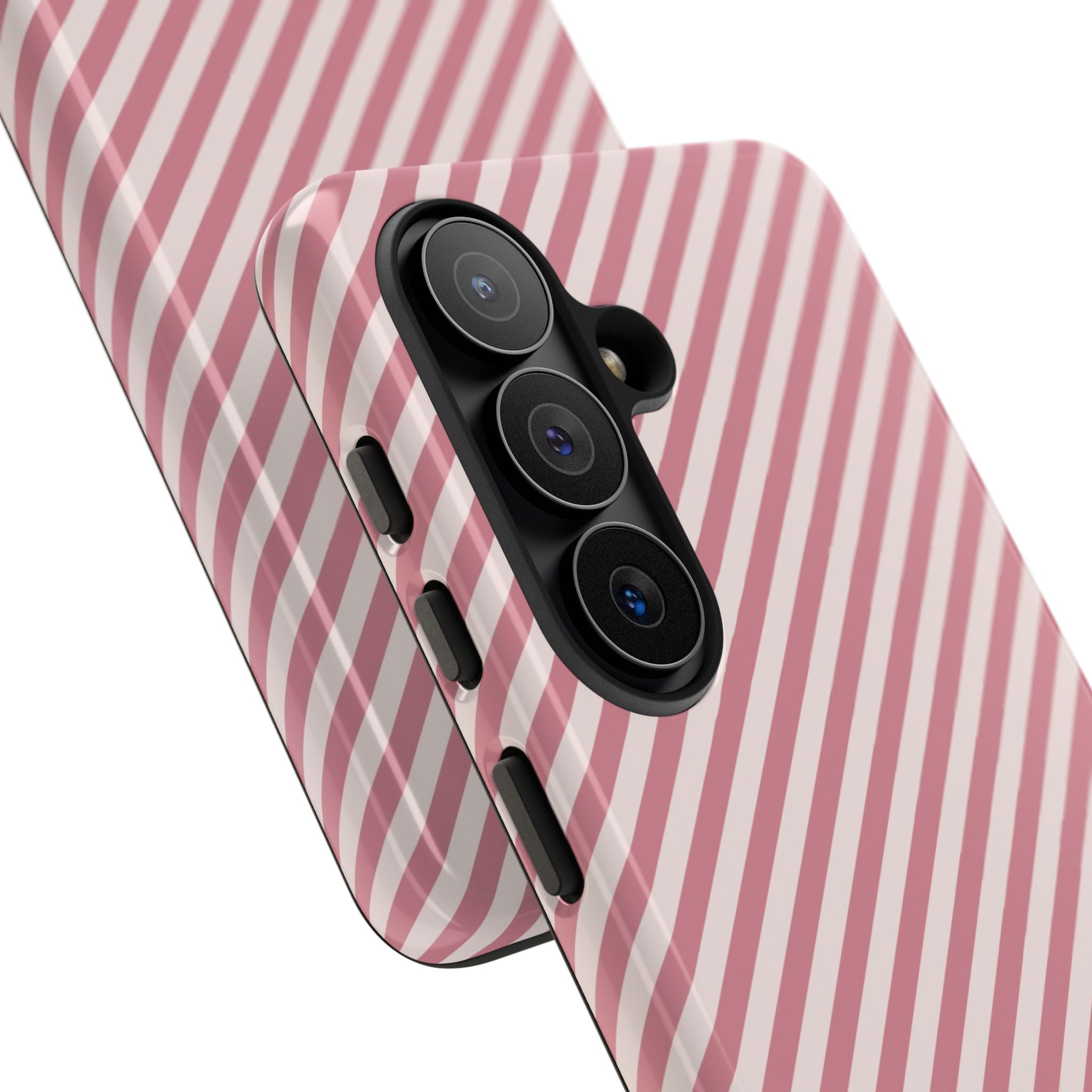 Blush & Cream Striped Diagonal Phone Case by etchd, view 209