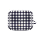 White & Navy Gingham Custodia per AirPods