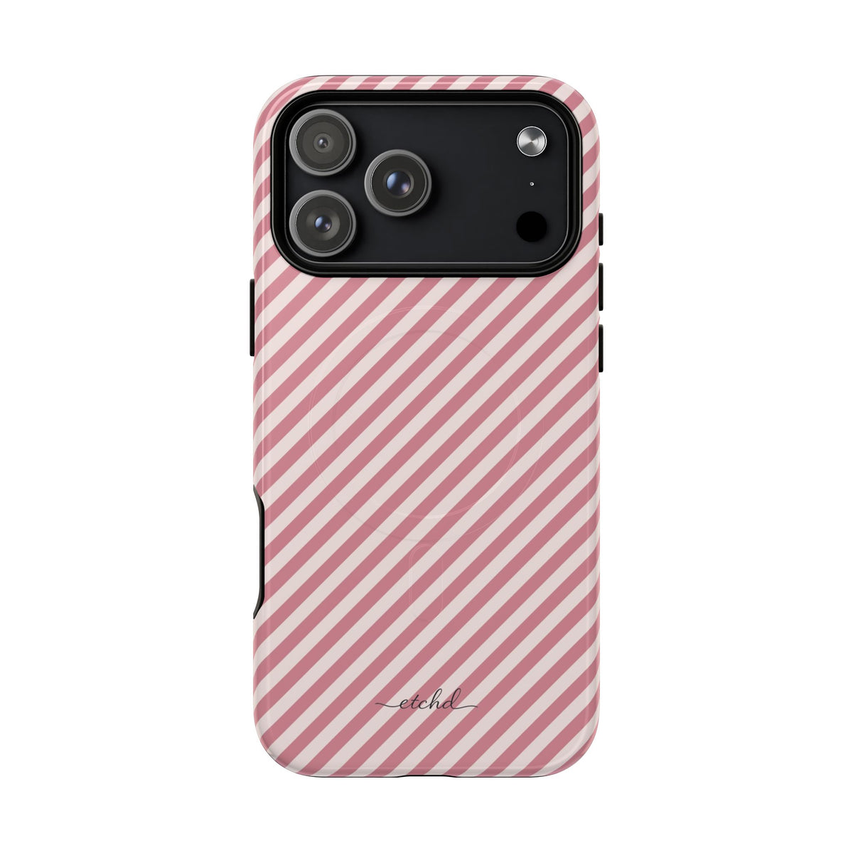 Blush & Cream Striped Diagonal Magnetic Phone Case by etchd, view 31