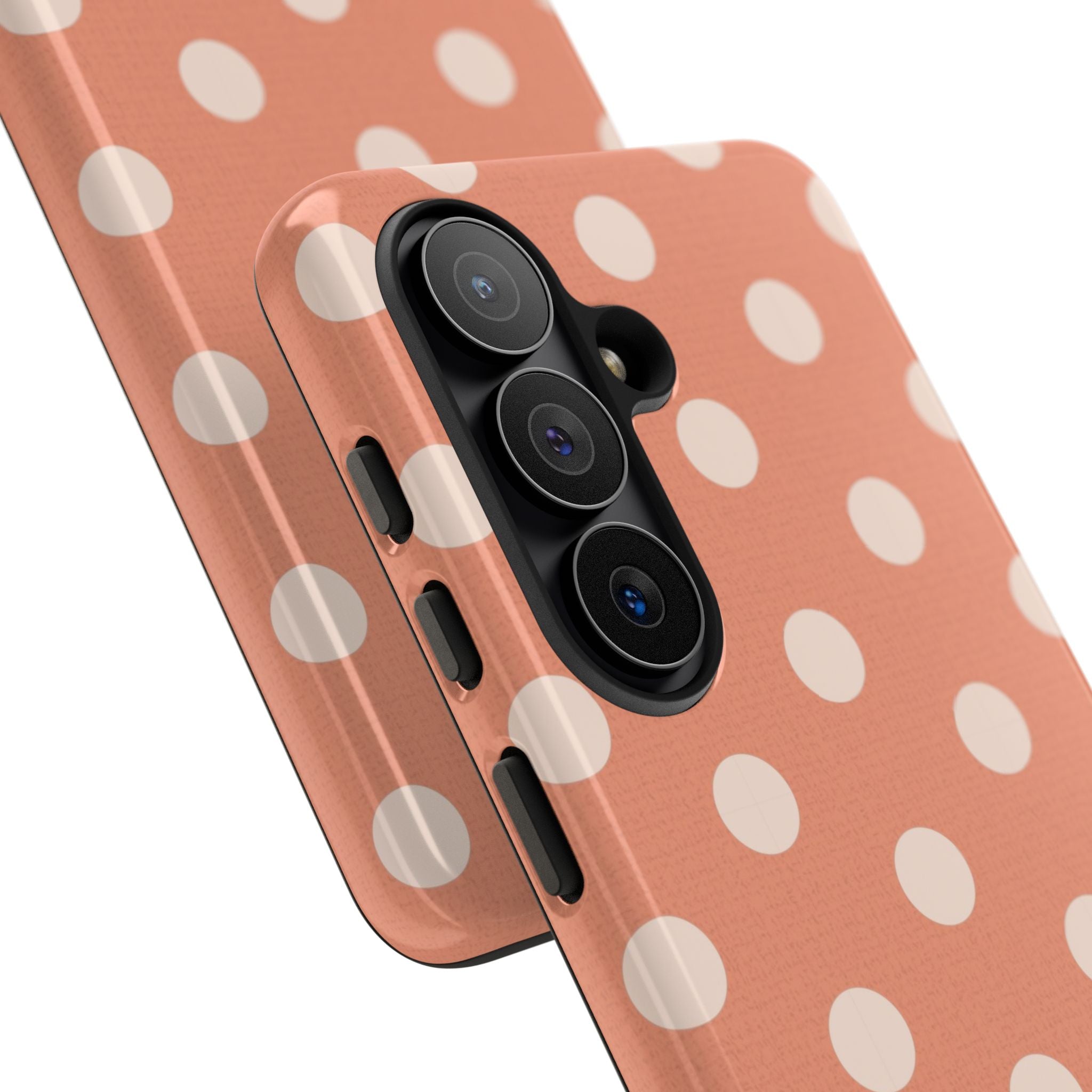 Cream & Coral Polka Dot Phone Case by etchd, view 209