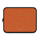 Persimmon & Wasabi Floral Laptop Sleeve