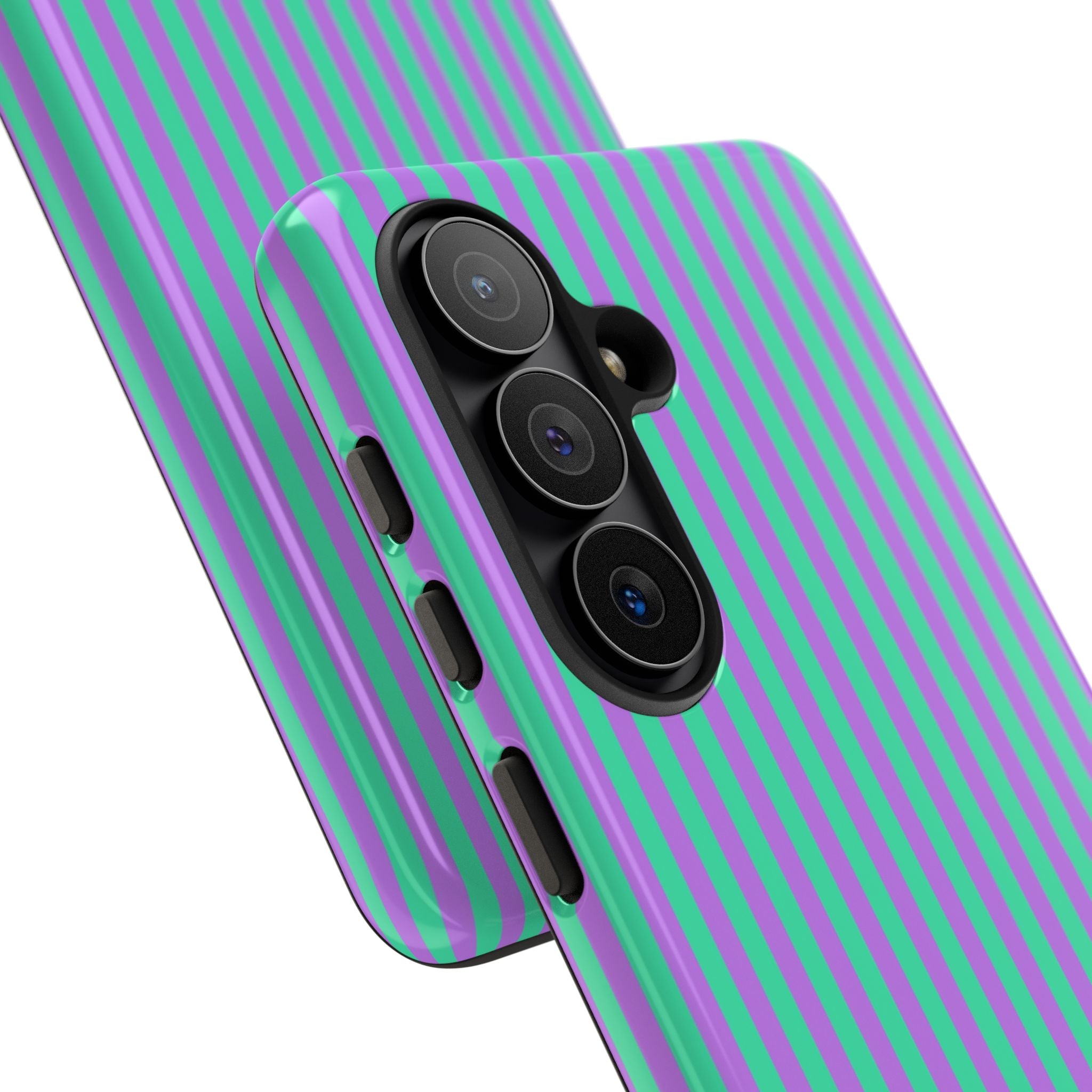 Lilac & Hypermint Striped Phone Case by etchd, view 209