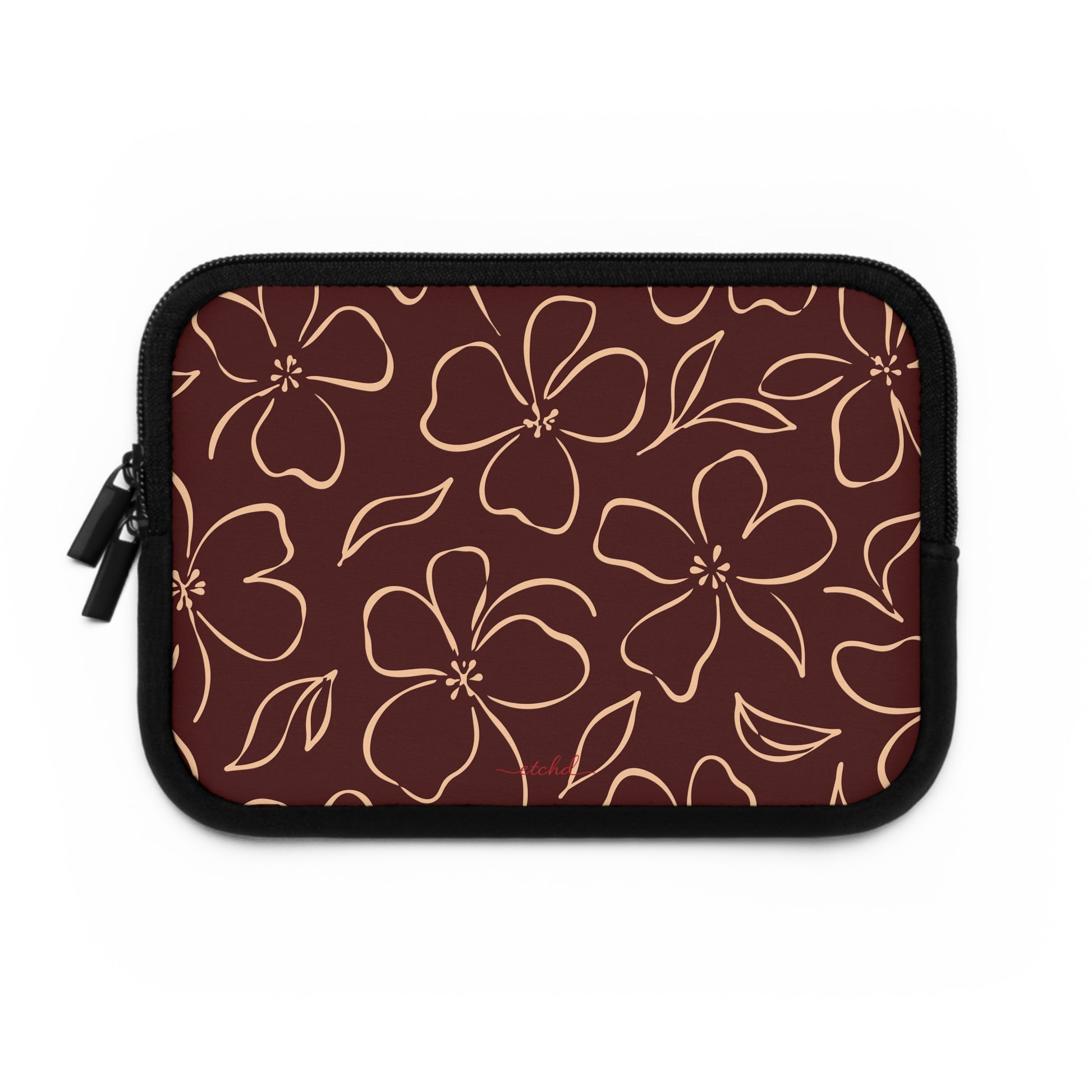 Cherry & Peach Floral Custodia per laptop di etchd, vista 2