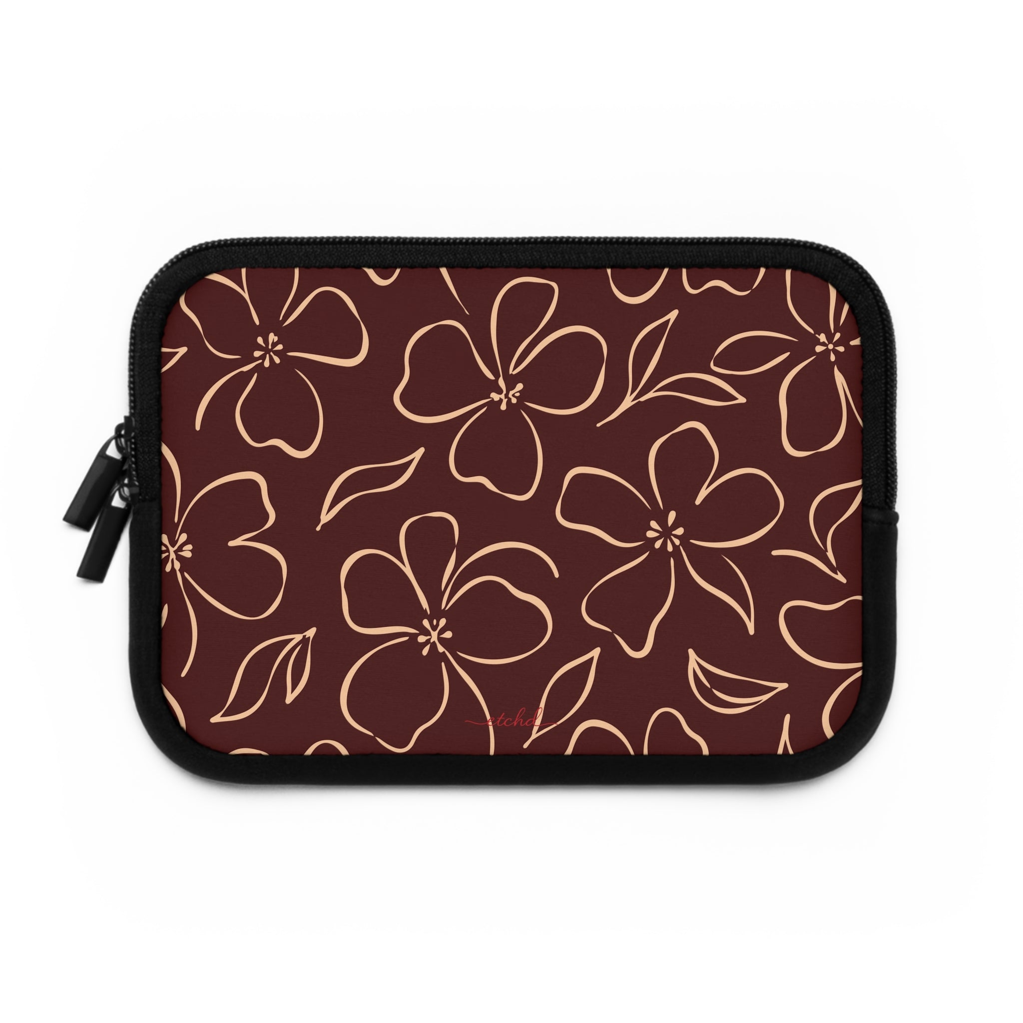 Cherry & Peach Floral Custodia per laptop di etchd, vista 2
