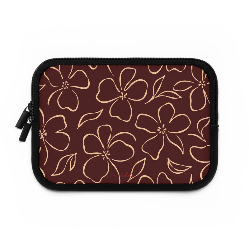 Cherry & Peach Floral Custodia per laptop di etchd, vista 2