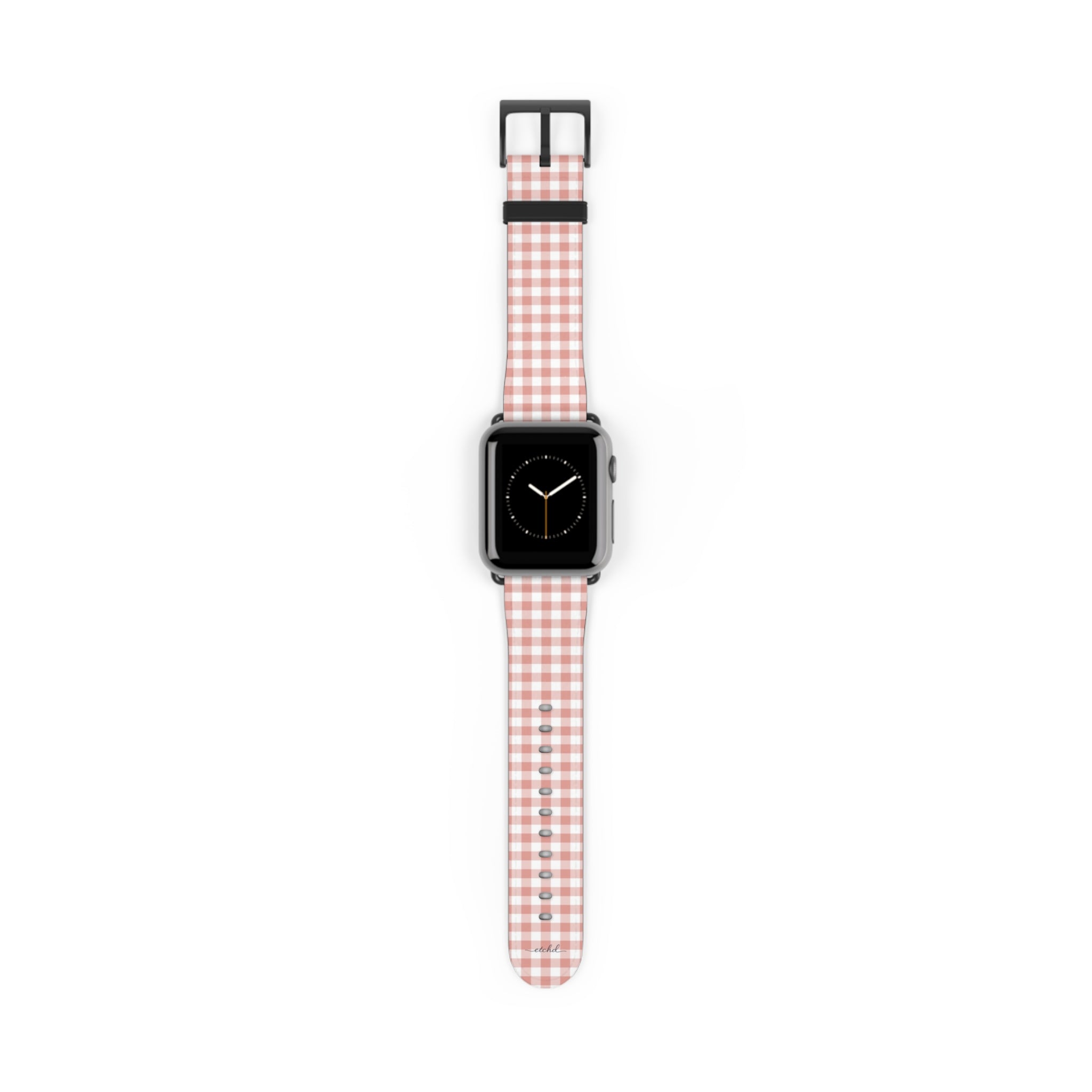 Blush Gingham Smartwatch Strap by etchd