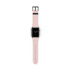 Blush Gingham Smartwatch Strap by etchd