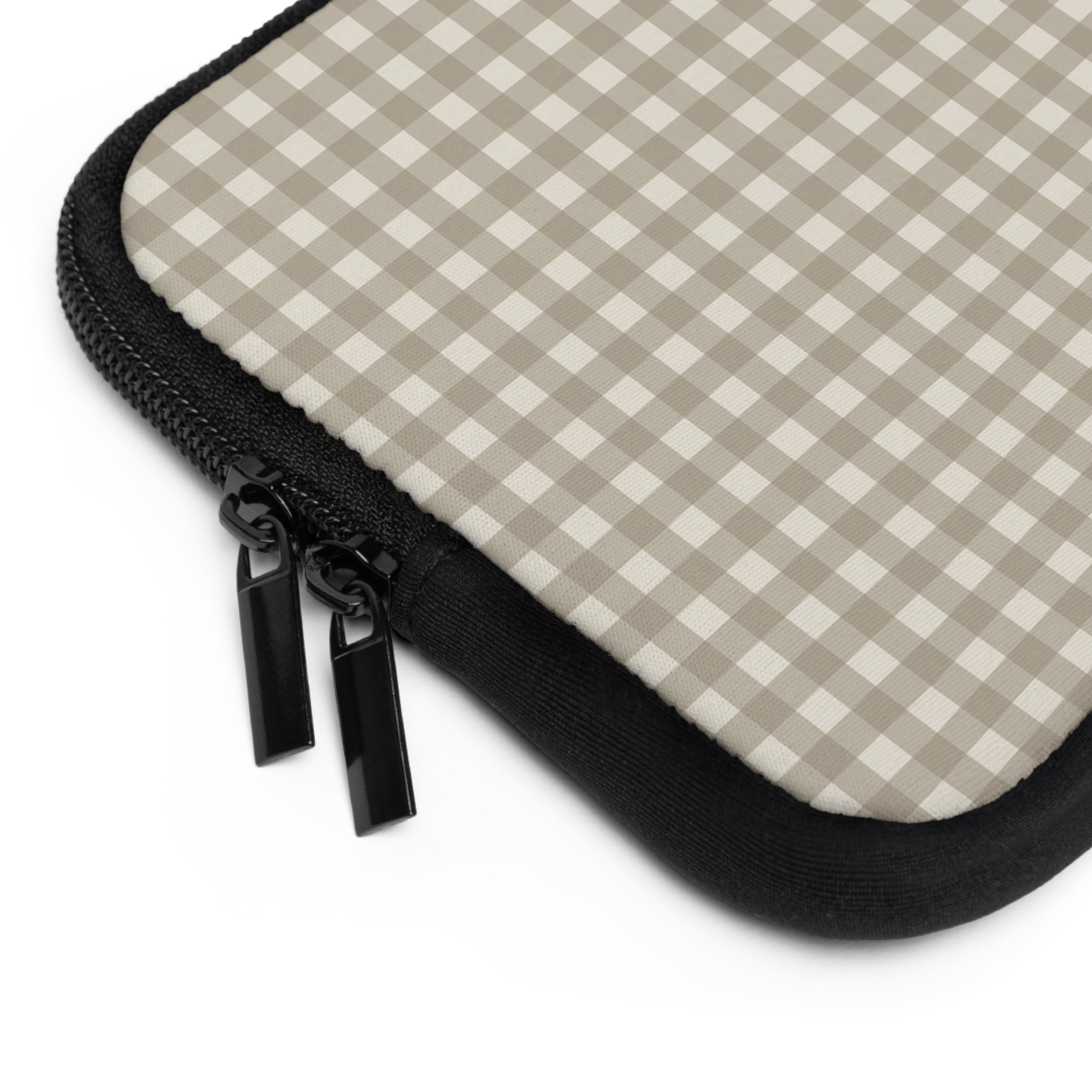 Neutral Gingham Laptop Sleeve by etchd, view 12