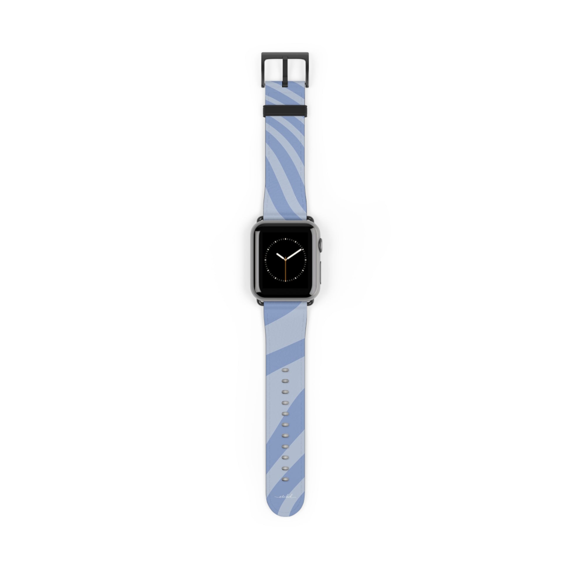Blue Curved Lines Cinturino per smartwatch di etchd