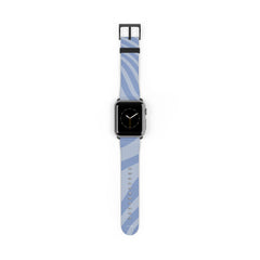 Blue Curved Lines Cinturino per smartwatch di etchd