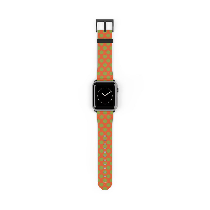 Wasabi & Persimmon Polka Dot Correa para smartwatch de etchd
