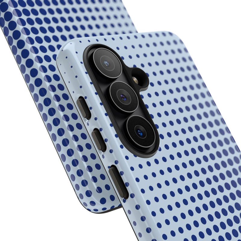 Cobalt Halftone Phone Case by etchd, view 209