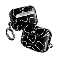 Black & White Floral AirPod Case by etchd, view 10