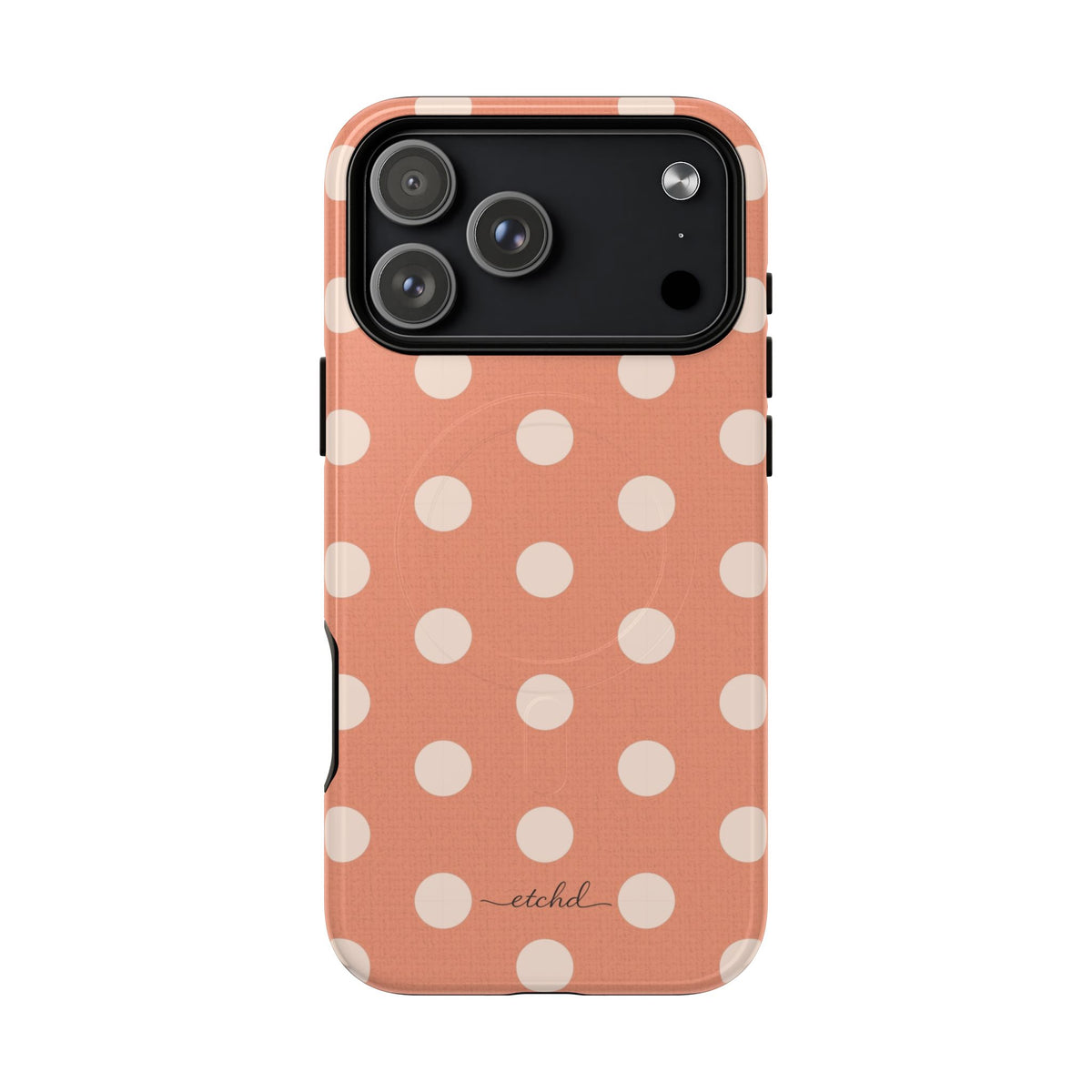 Cream & Coral Polka Dot Magnetic Phone Case by etchd, view 31