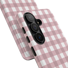 Pink & White Gingham Phone Case by etchd, view 219