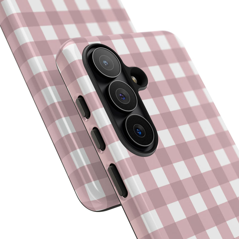 Pink & White Gingham Phone Case by etchd, view 219