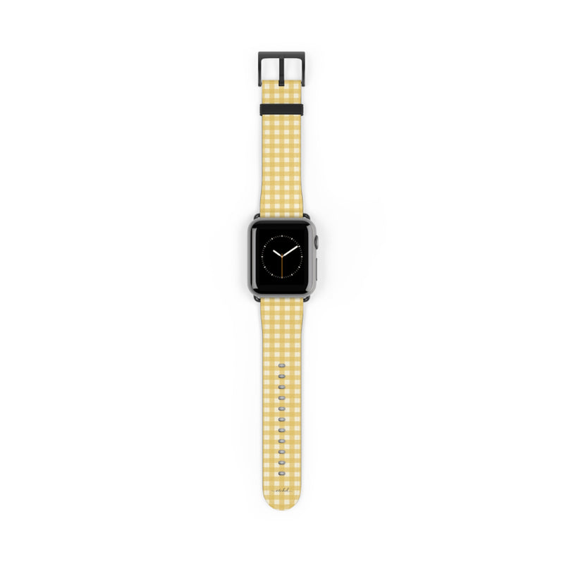 Butter & Cream Gingham Correa para smartwatch de etchd