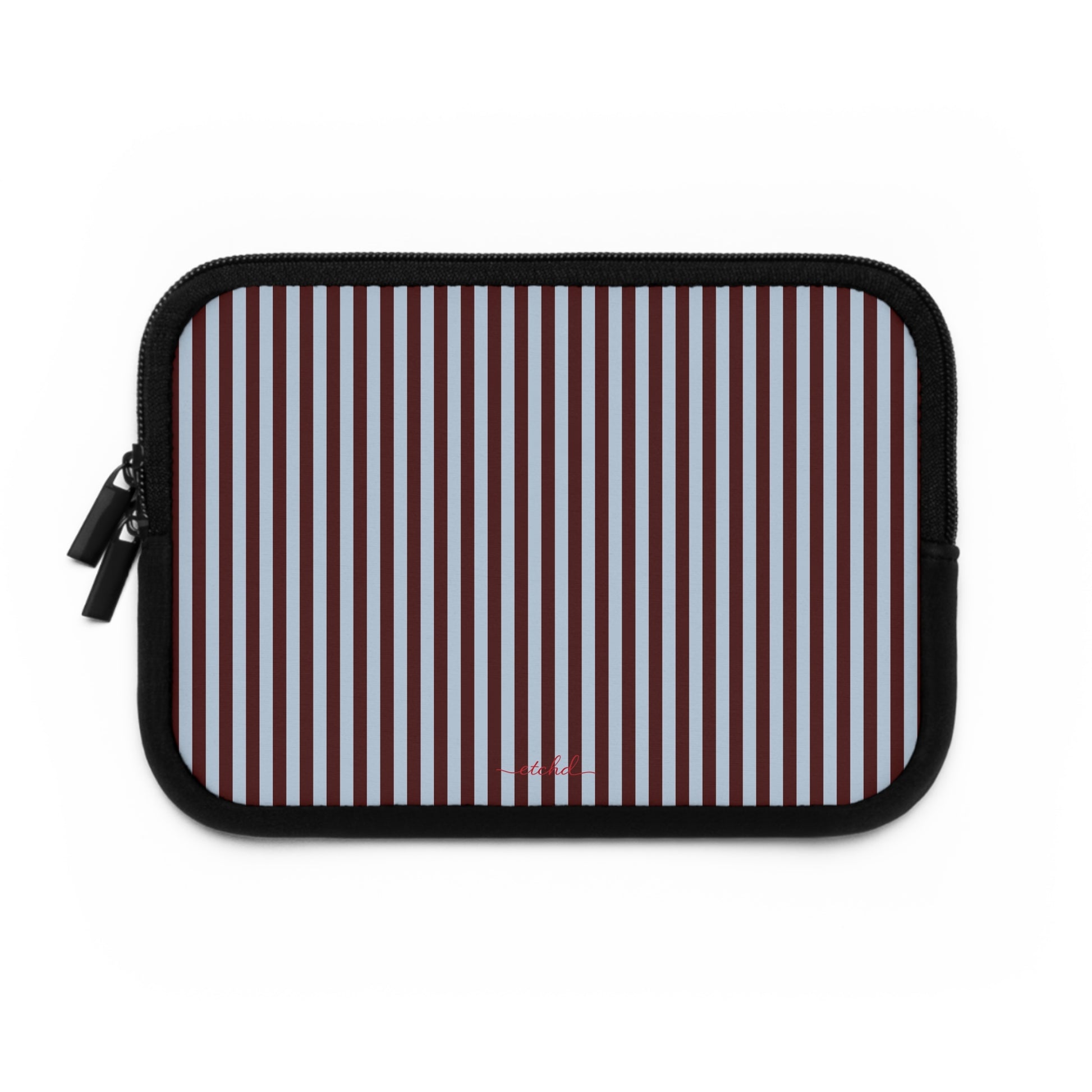 Blue & Cherry Striped Laptop Sleeve by etchd, view 2