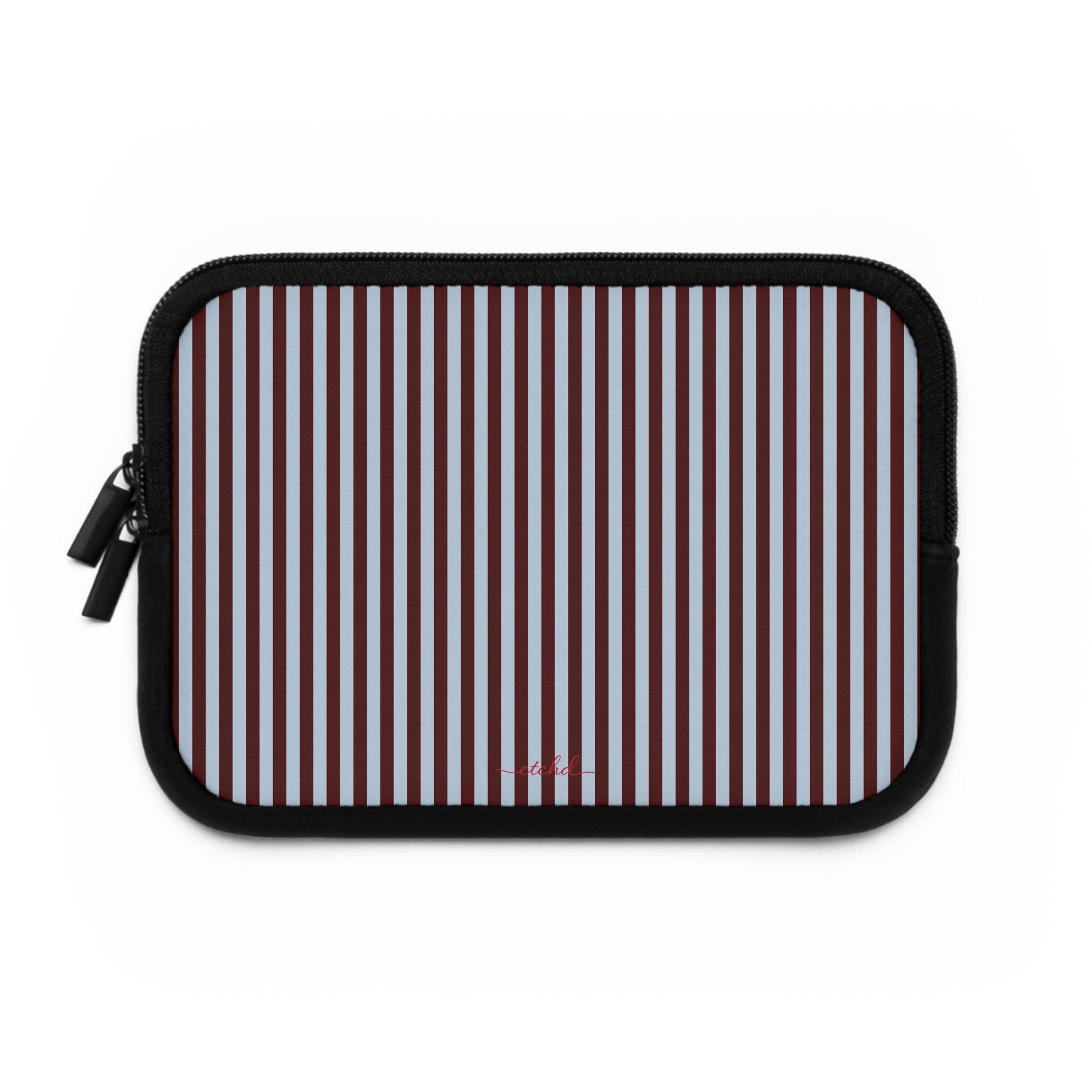 Blue & Cherry Striped Laptop Sleeve by etchd, view 2