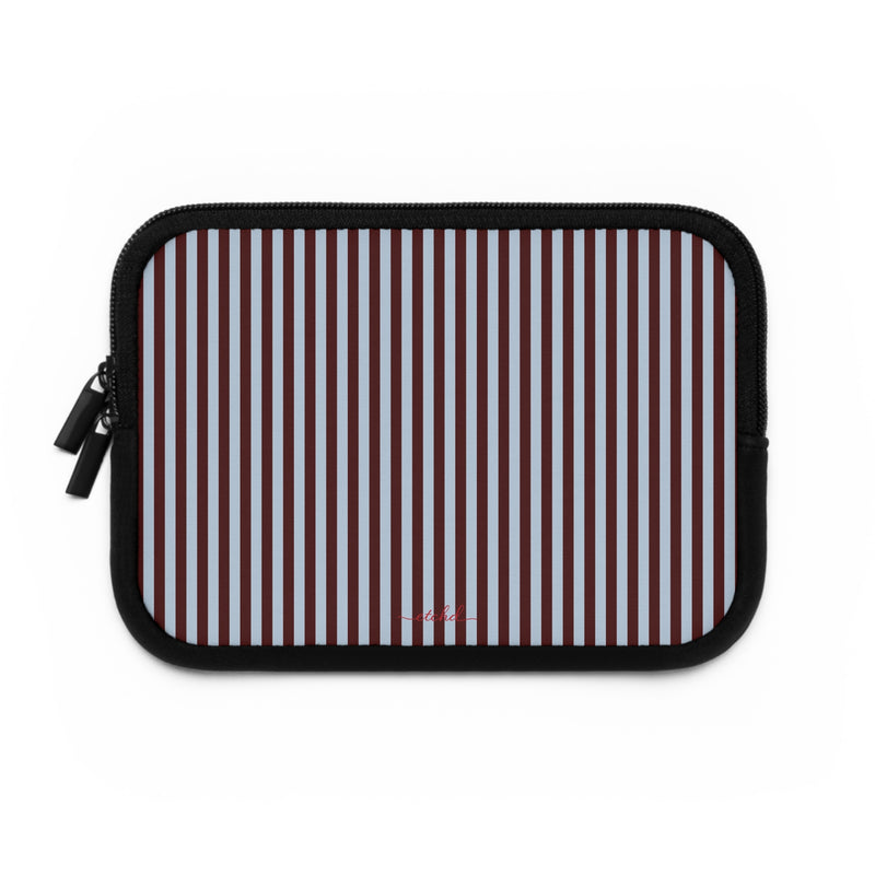 Blue & Cherry Striped Laptop Sleeve by etchd, view 2