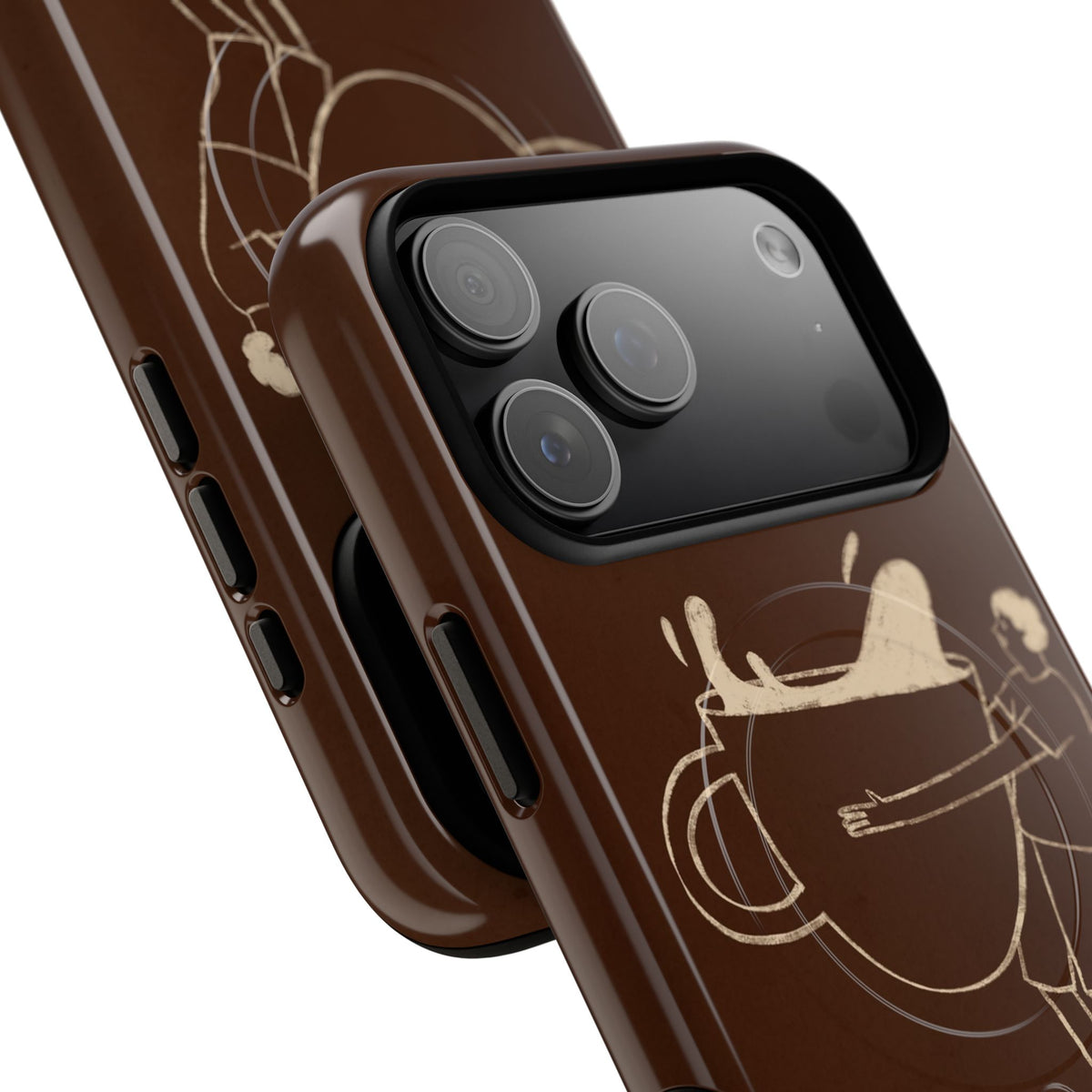 Gentlemen Espresso Magnetic Phone Case by etchd, view 70