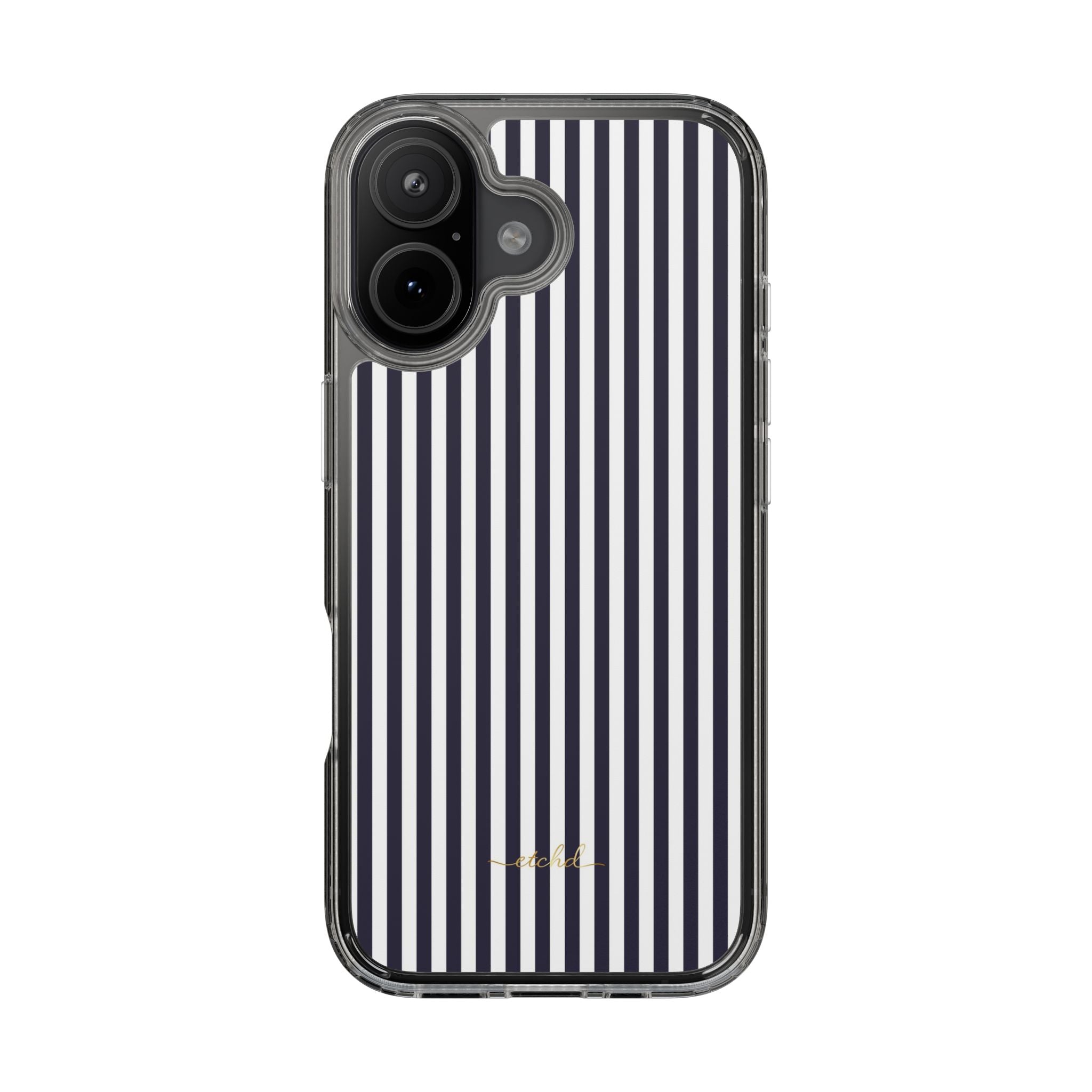 Navy And White Clear Phone Case by etchd, view 35