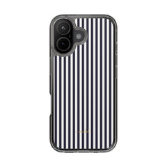 Navy And White Clear Phone Case by etchd, view 35