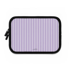 Lilac & Cream Striped Laptop Sleeve by etchd, view 2