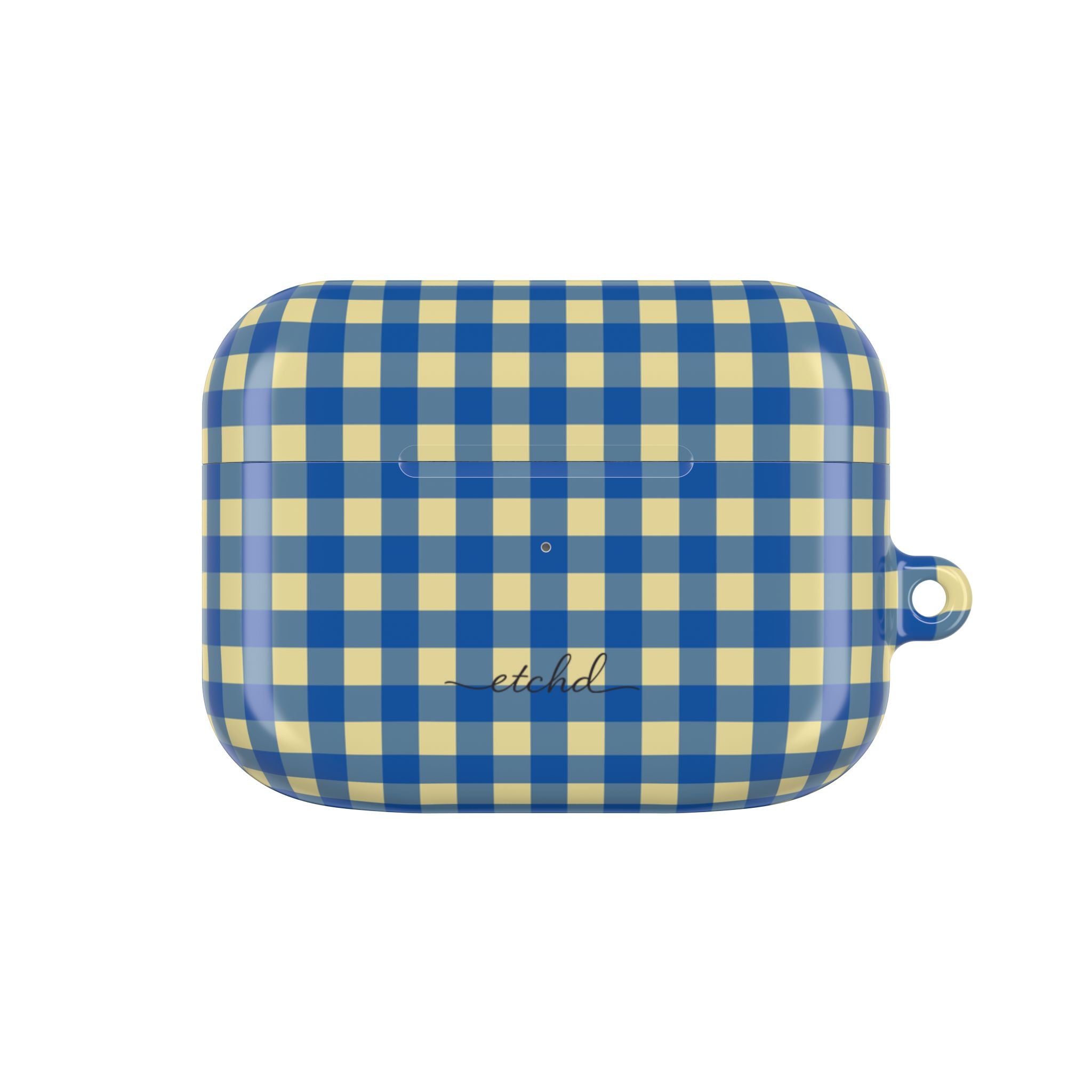Butter & Cobalt Gingham AirPod Case by etchd