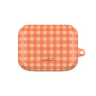 Coral & Peach Gingham Custodia per AirPods