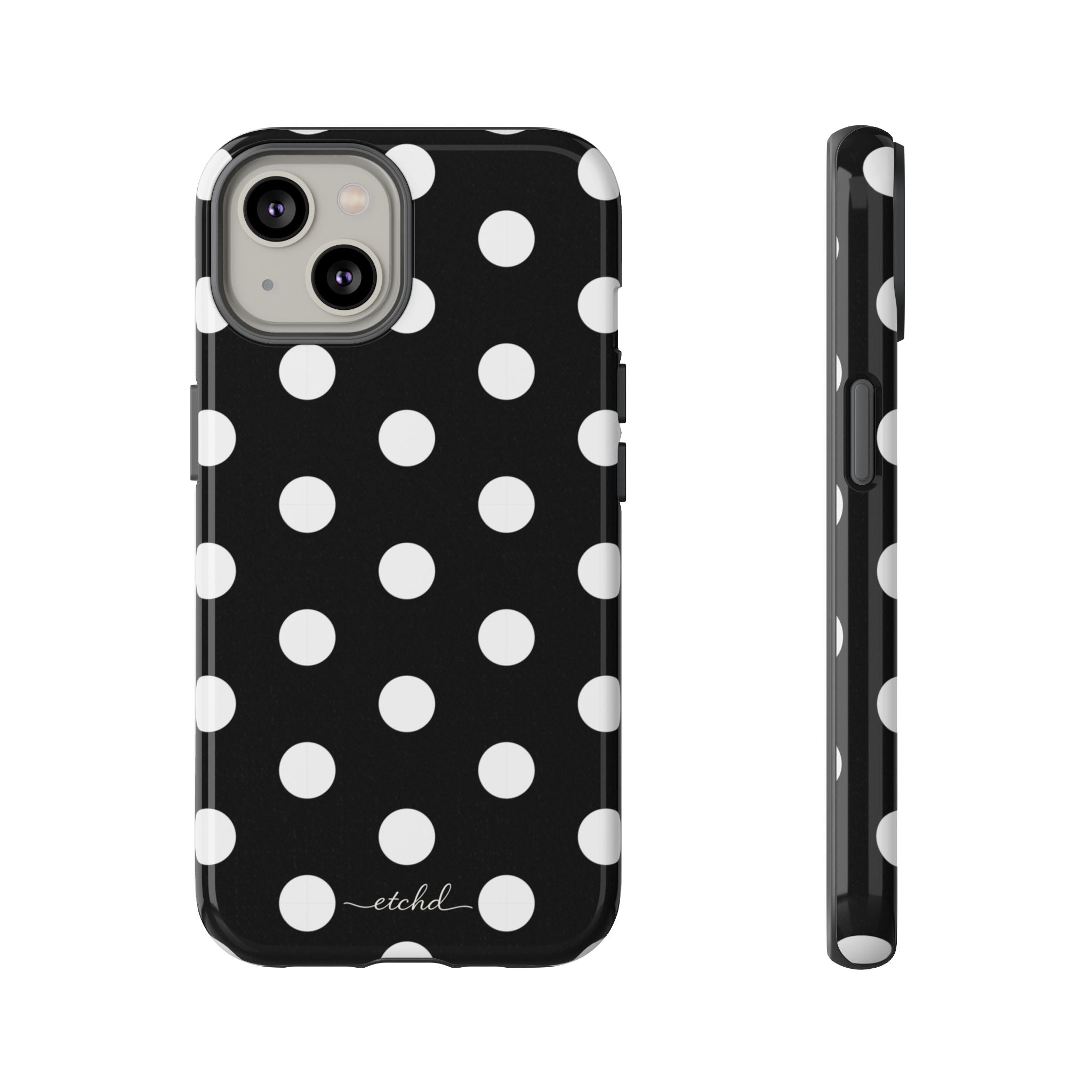 White & Black Polka Dot Phone Case