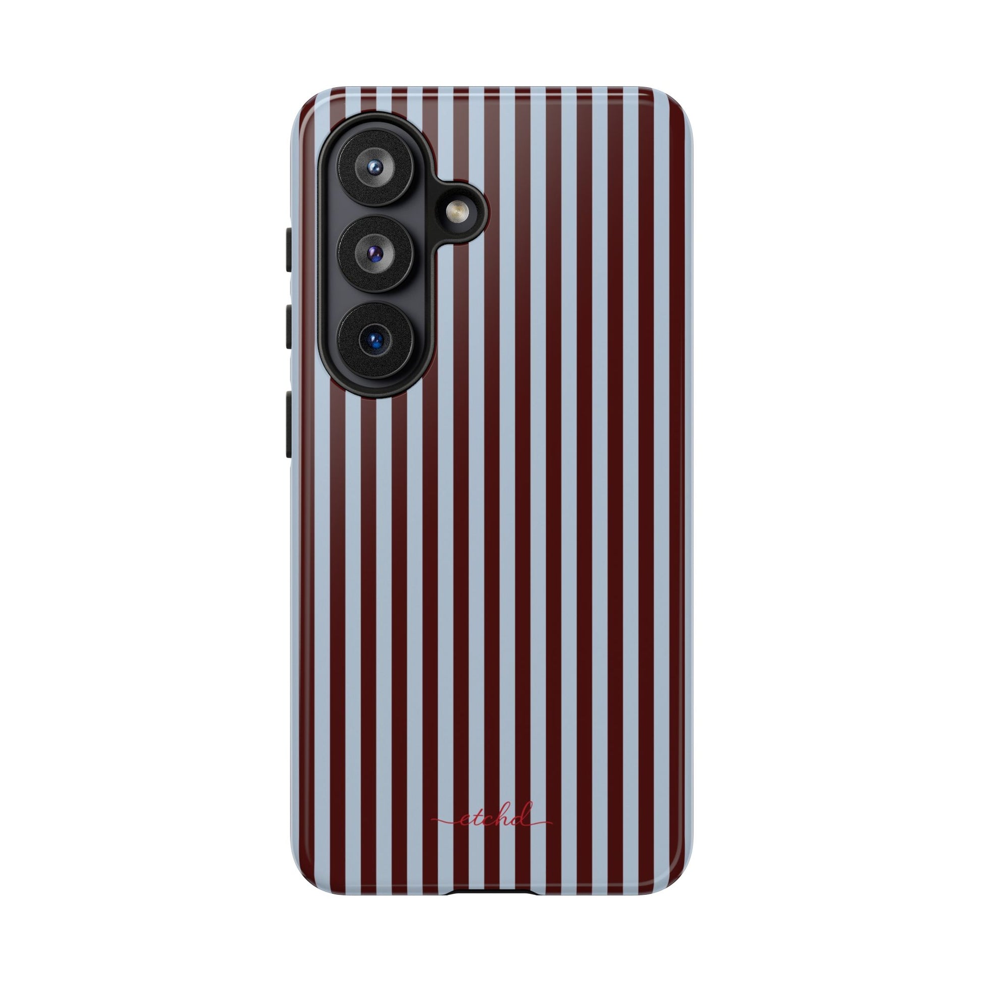 Blue & Cherry Striped Phone Case by etchd, view 61