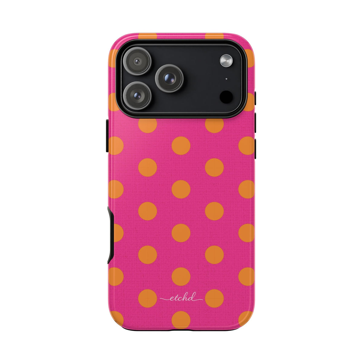Orange & Pink Polka Dot Phone Case by etchd, view 59