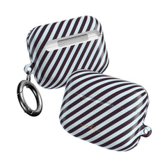 Plum & Blue Striped Diagonal AirPod Case by etchd, view 10