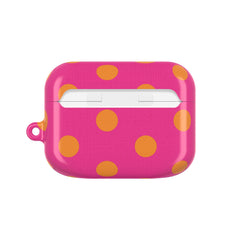 Orange & Pink Polka Dot AirPod Case by etchd, view 7