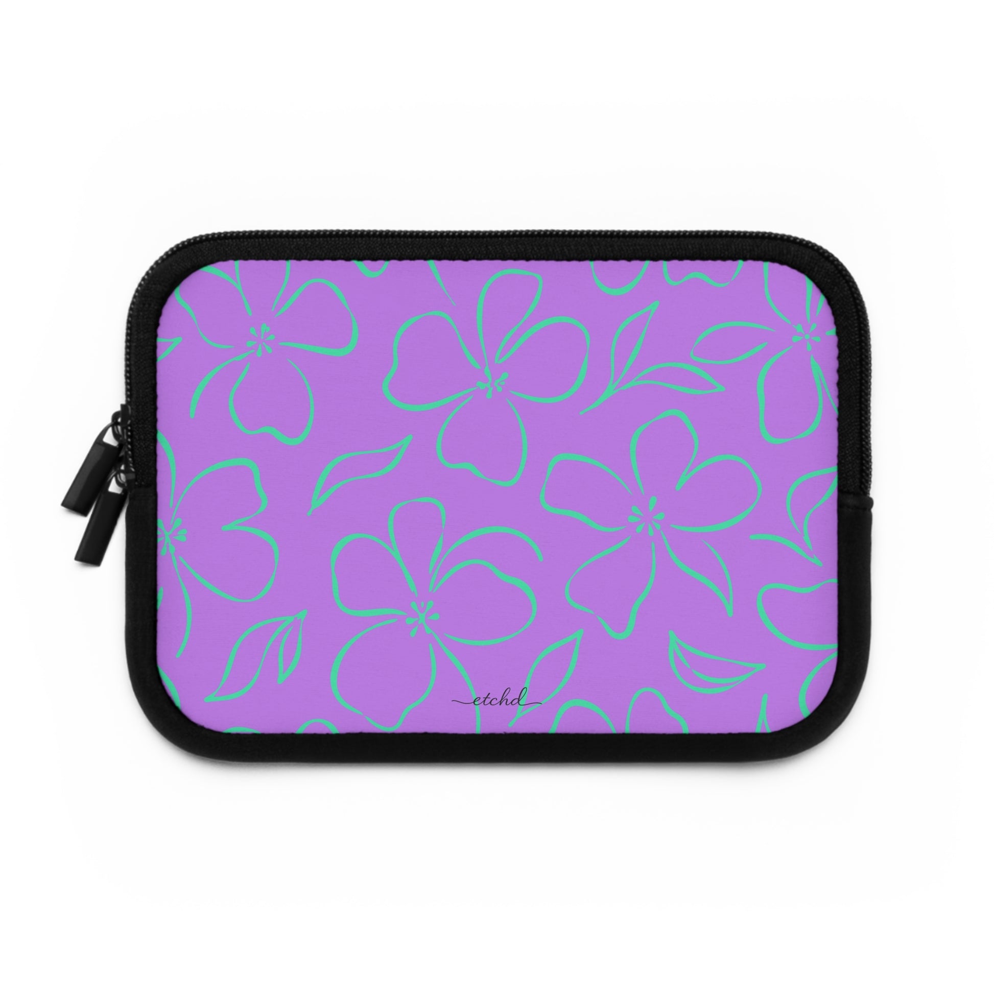 Lilac & Hypermint Floral Custodia per laptop di etchd, vista 2