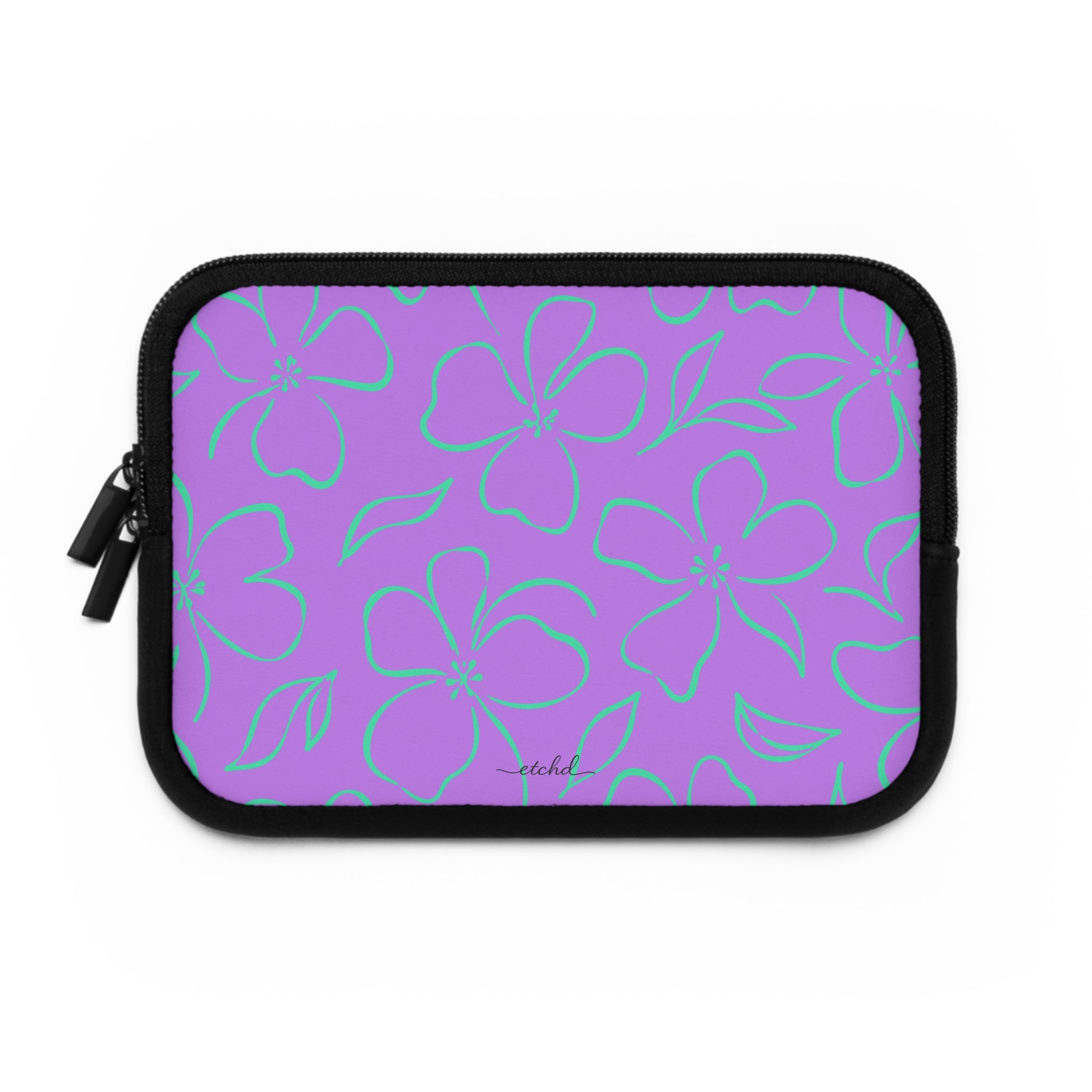 Lilac & Hypermint Floral Custodia per laptop di etchd, vista 2