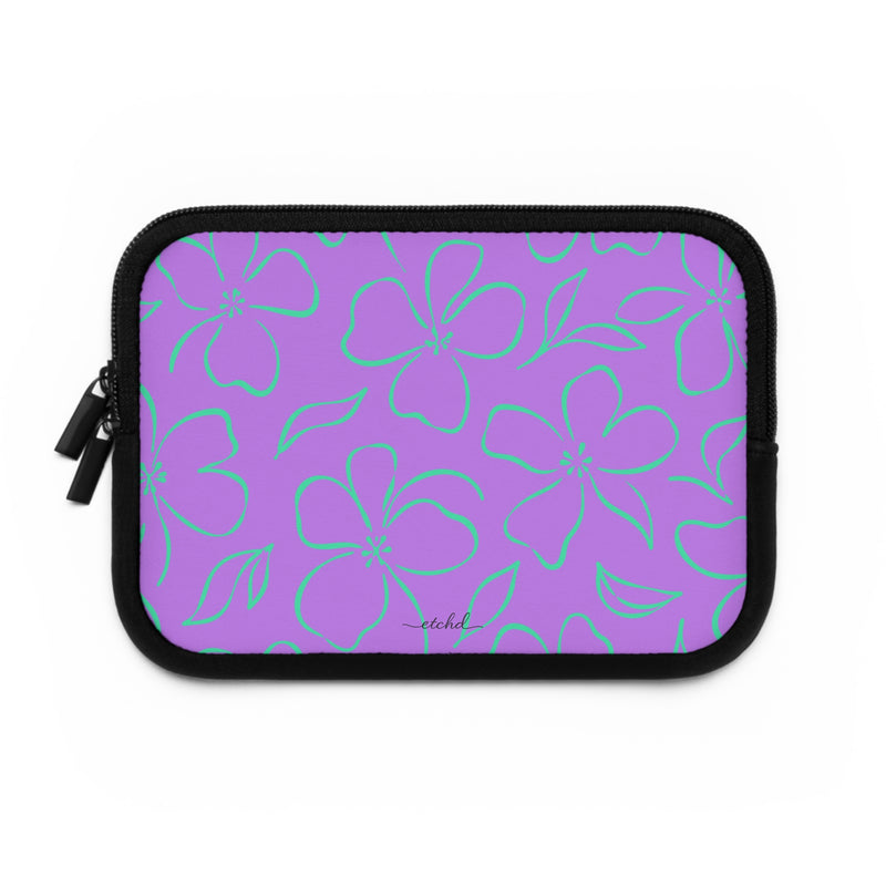 Lilac & Hypermint Floral Custodia per laptop di etchd, vista 2