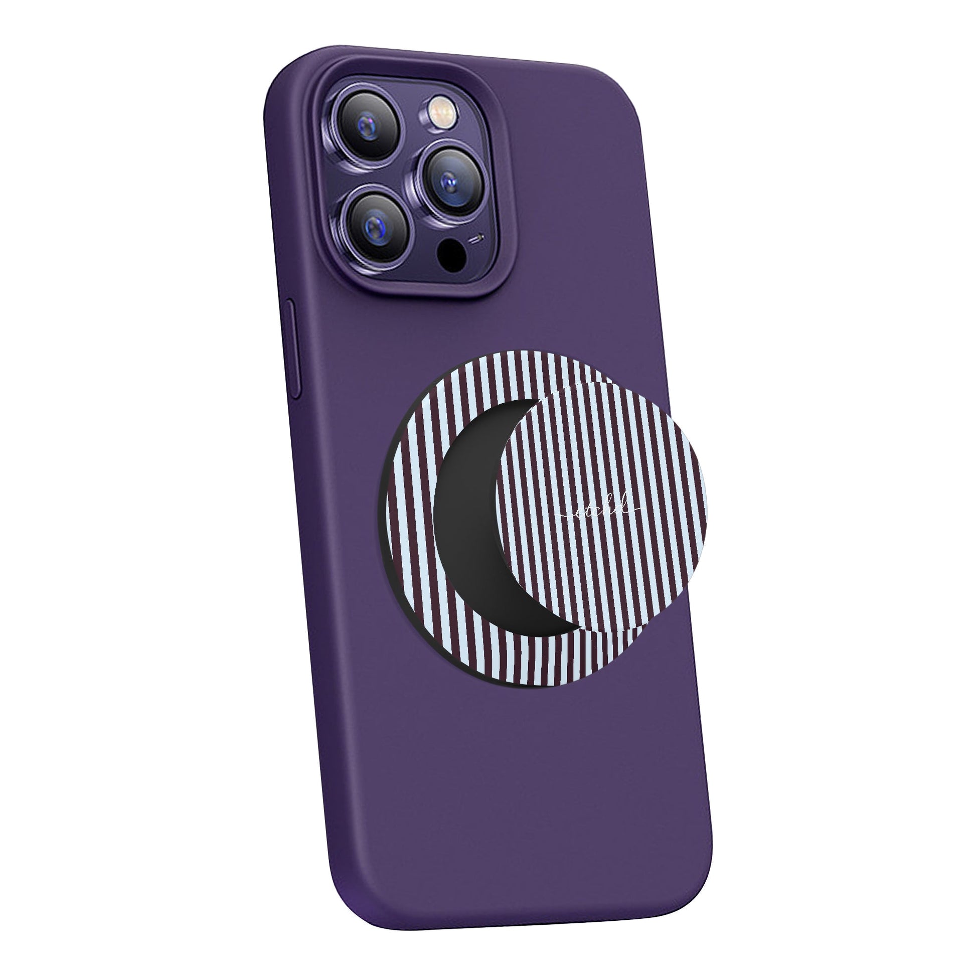 Plum And Blue Phone Grip And Stand by etchd, view 4