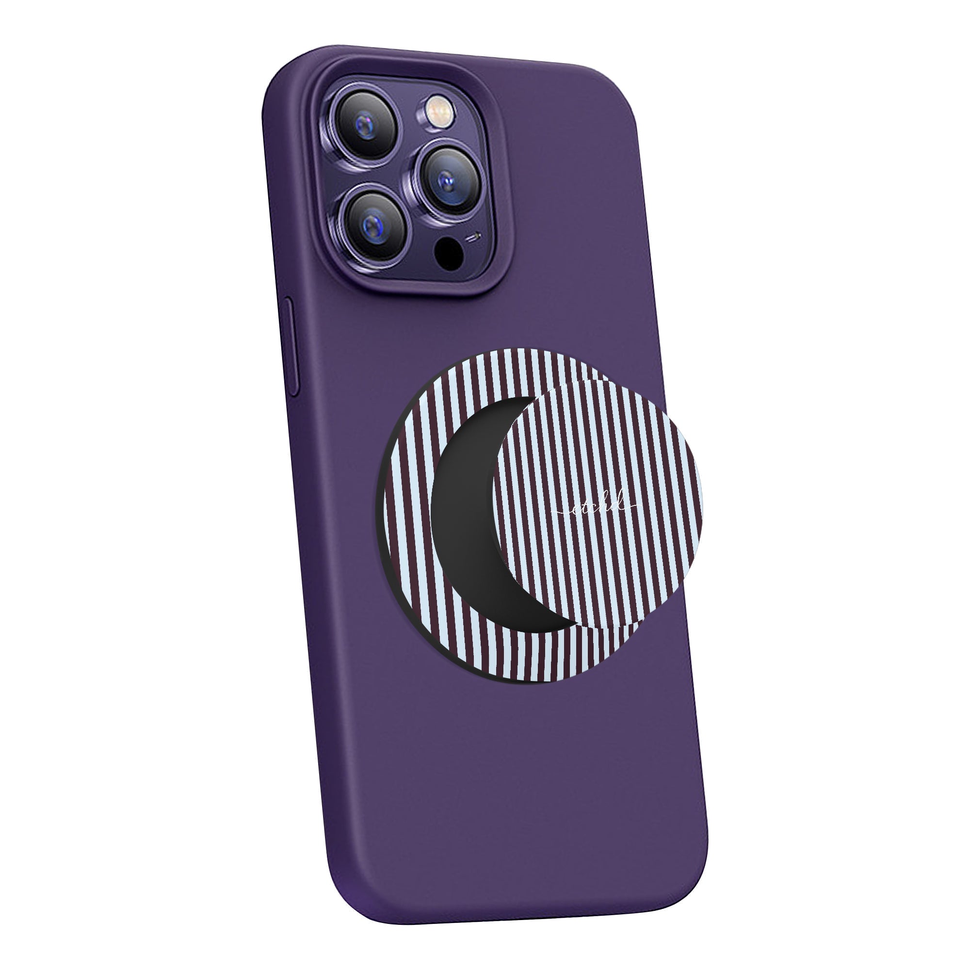 Plum And Blue Phone Grip And Stand by etchd, view 4
