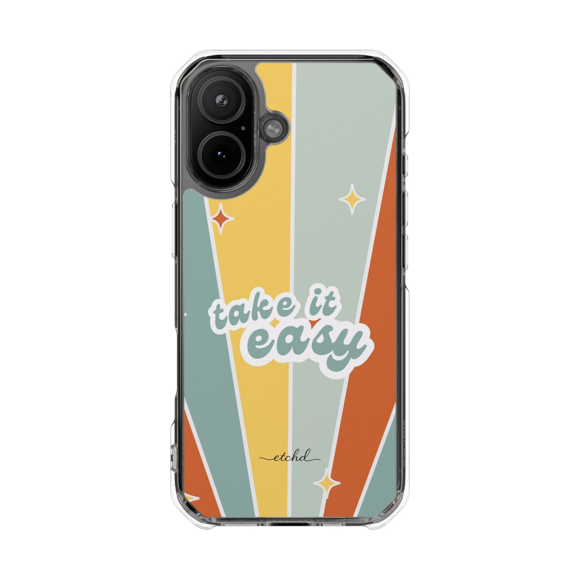 Take It Easy Clear Magnetic Phone Case by etchd, view 13