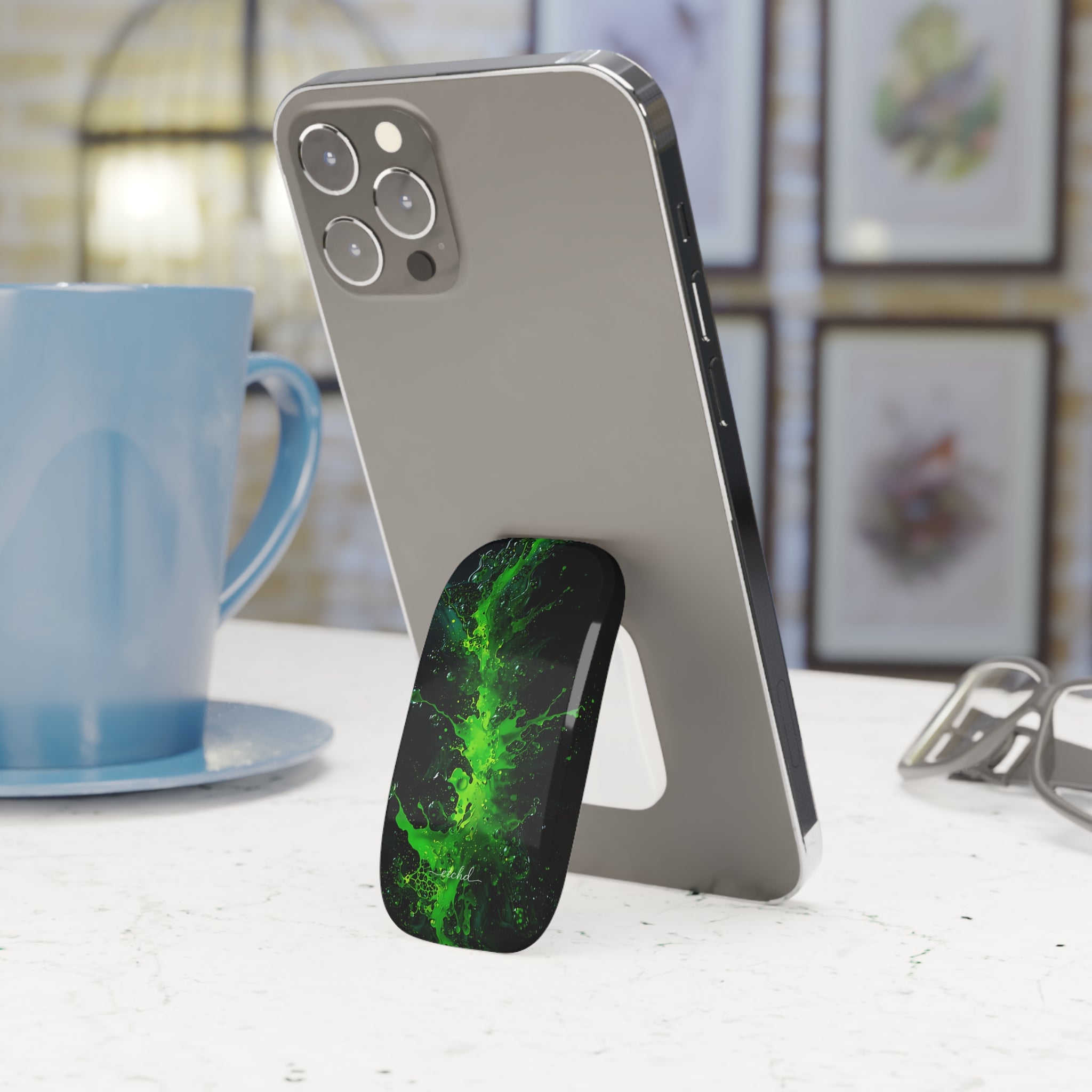 Toxic Bloom Click-On Phone Grip by etchd, view 2