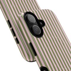 Green & Pink Striped Magnetic Phone Case by etchd, view 87