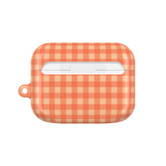 Coral & Peach Gingham AirPod Case by etchd, view 7