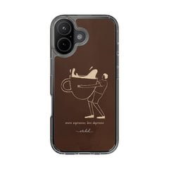 Gentlemen Espresso Clear Phone Case by etchd, view 24