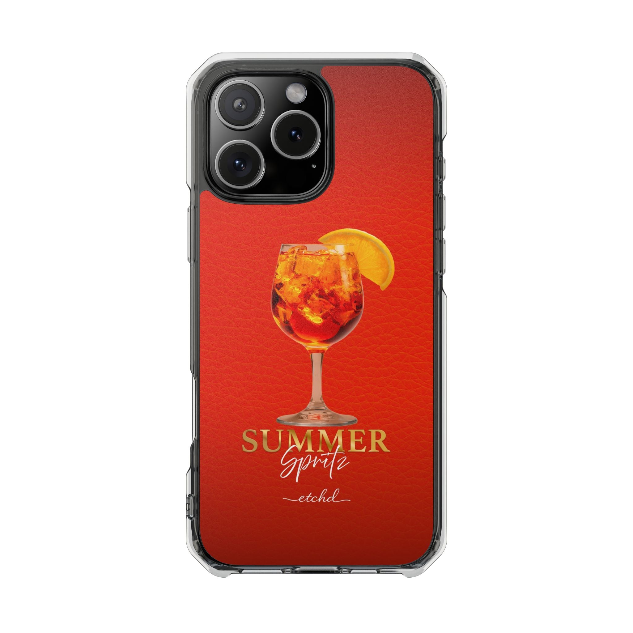 Summer Spritz v2 Clear Magnetic Phone Case by etchd