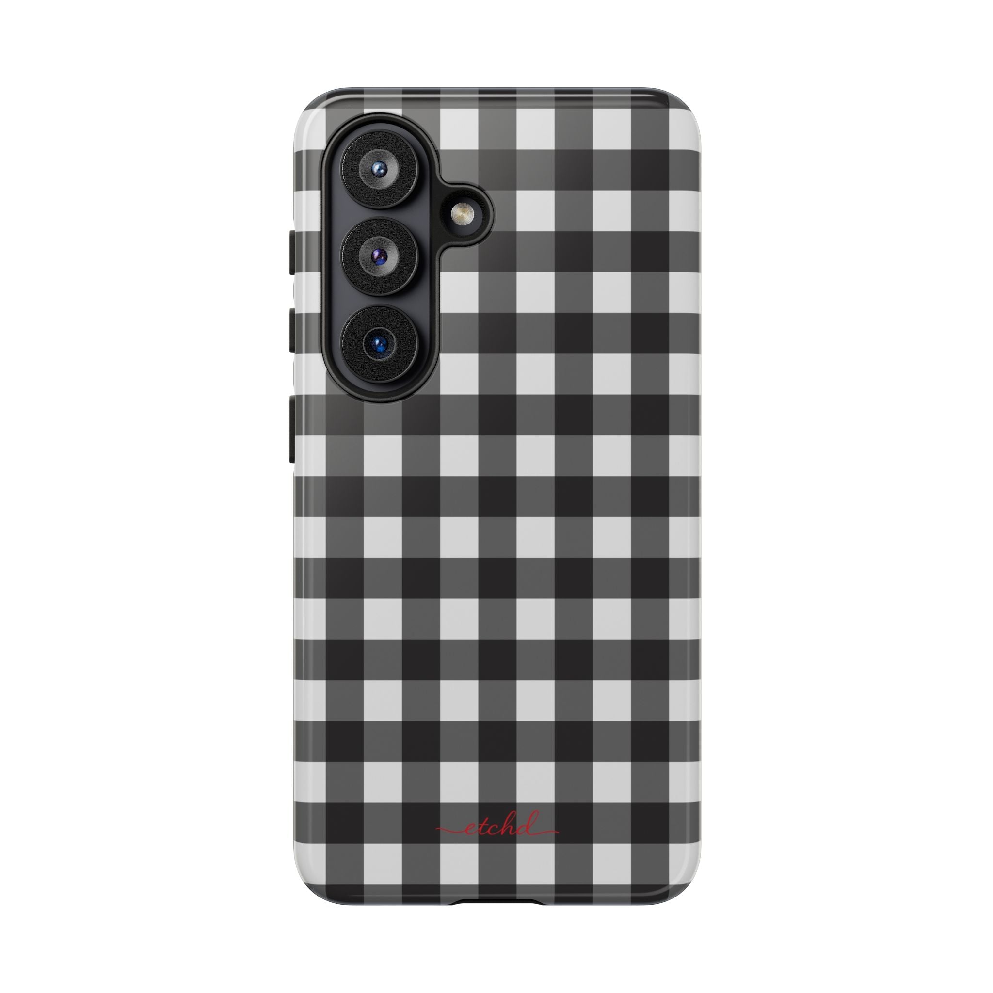 Black & White Gingham Phone Case by etchd, view 61