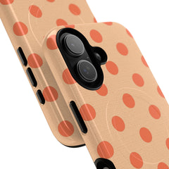 Coral And Peach Polka Dot Magnetic Phone Case by etchd, view 87